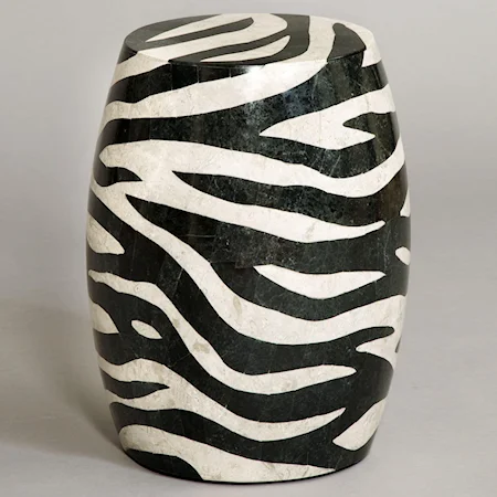 Zebra Drum Table